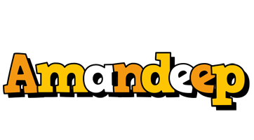 Amandeep cartoon logo