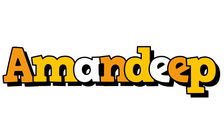 Amandeep cartoon logo