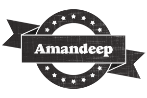 Amandeep grunge logo