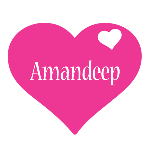 Amandeep love-heart logo