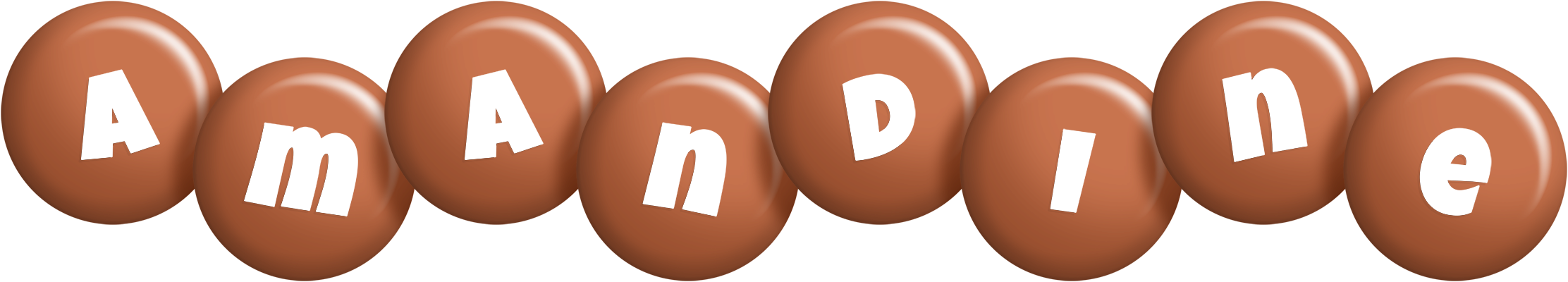 Amandine candy-brown logo