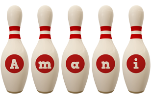 Amani bowling-pin logo