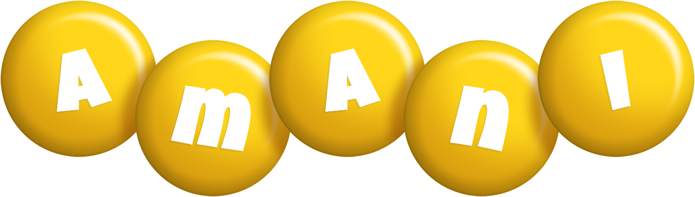 Amani candy-yellow logo