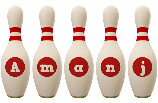 Amanj bowling-pin logo
