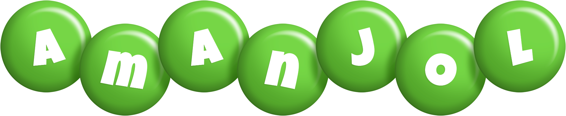 Amanjol candy-green logo