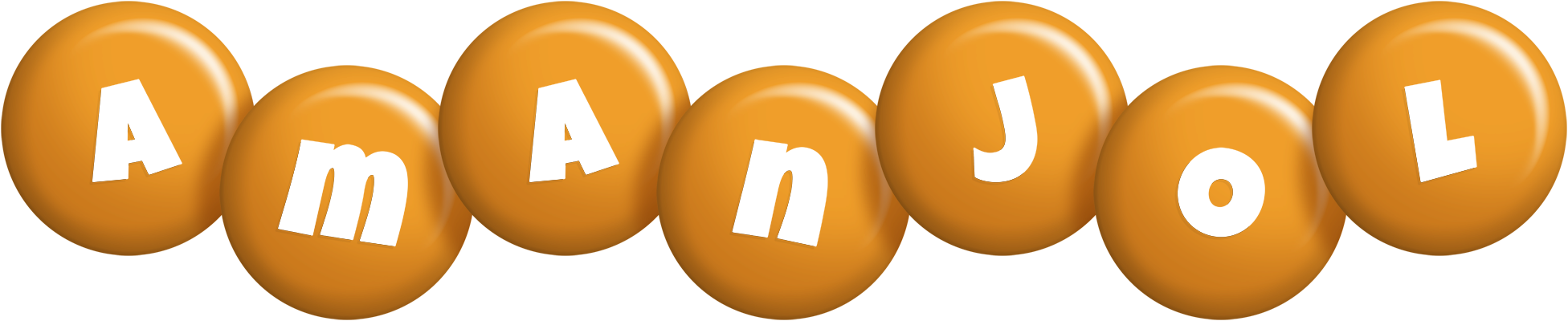 Amanjol candy-orange logo
