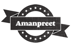 Amanpreet grunge logo