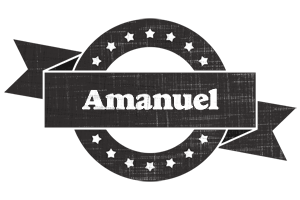 Amanuel grunge logo