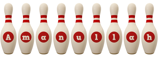 Amanullah bowling-pin logo