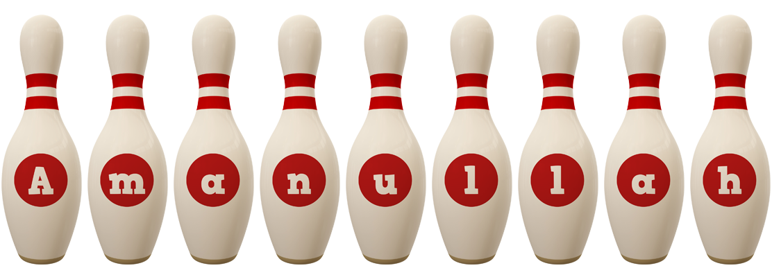 Amanullah bowling-pin logo