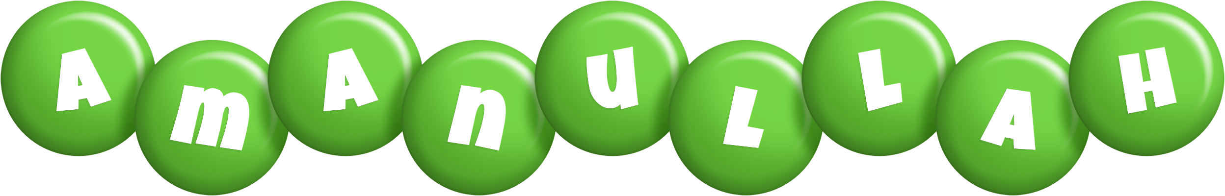 Amanullah candy-green logo