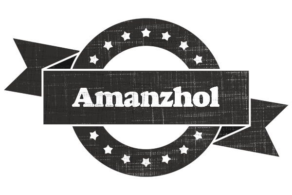 Amanzhol grunge logo