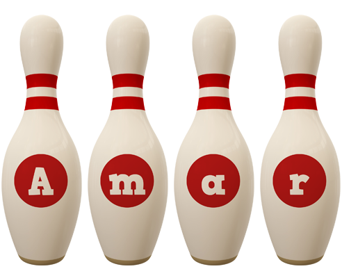 Amar bowling-pin logo