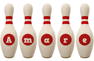 Amare bowling-pin logo