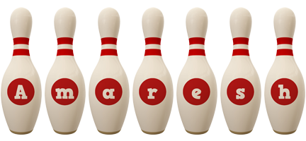 Amaresh bowling-pin logo