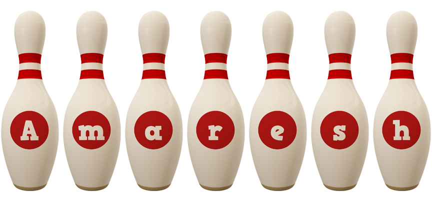 Amaresh bowling-pin logo