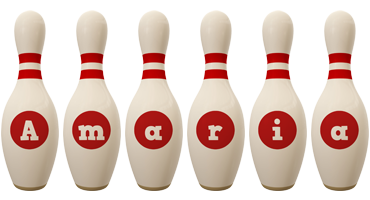 Amaria bowling-pin logo