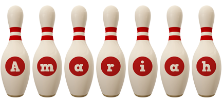 Amariah bowling-pin logo