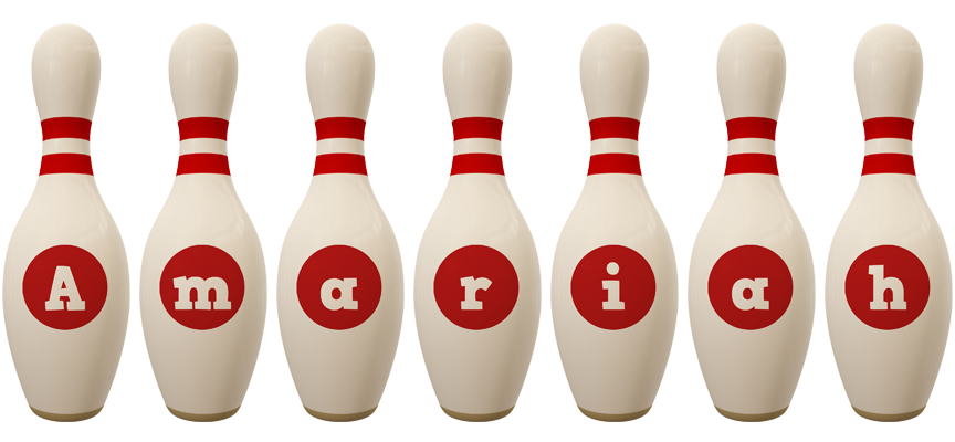 Amariah bowling-pin logo