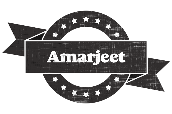 Amarjeet grunge logo