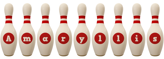 Amaryllis bowling-pin logo