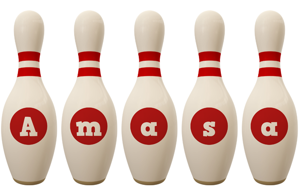 Amasa bowling-pin logo