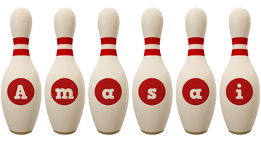 Amasai bowling-pin logo