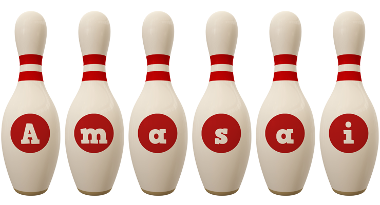 Amasai bowling-pin logo