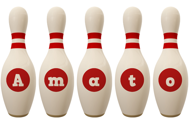 Amato bowling-pin logo