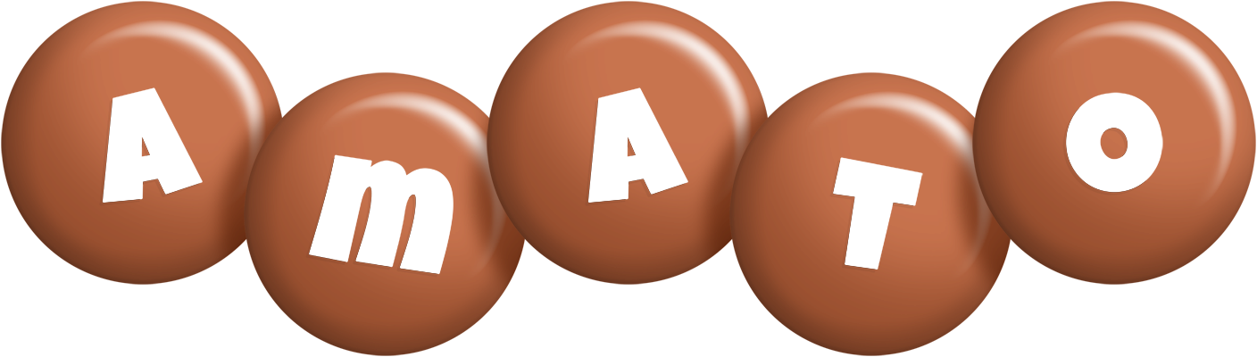 Amato candy-brown logo
