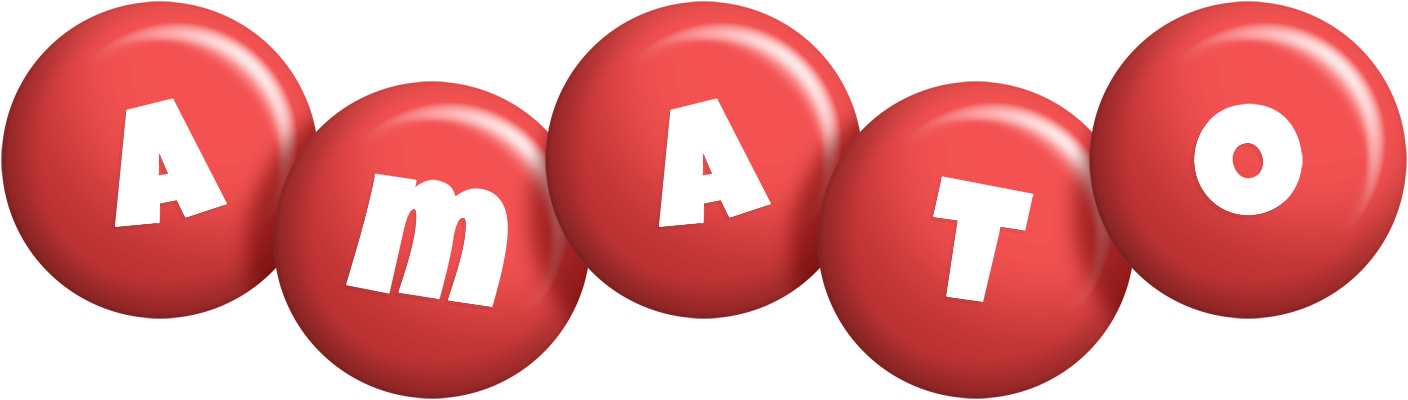 Amato candy-red logo