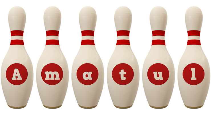 Amatul bowling-pin logo