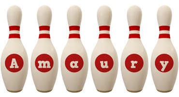 Amaury bowling-pin logo