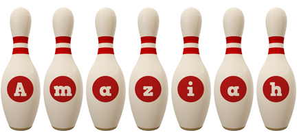 Amaziah bowling-pin logo