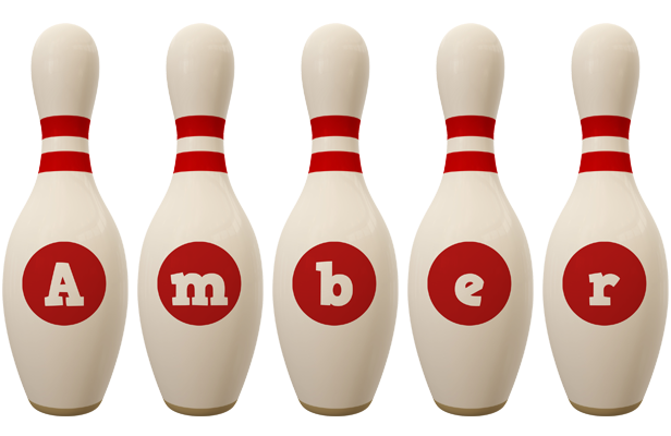 Amber bowling-pin logo