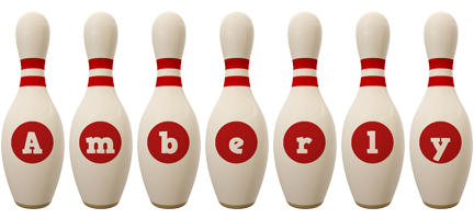 Amberly bowling-pin logo