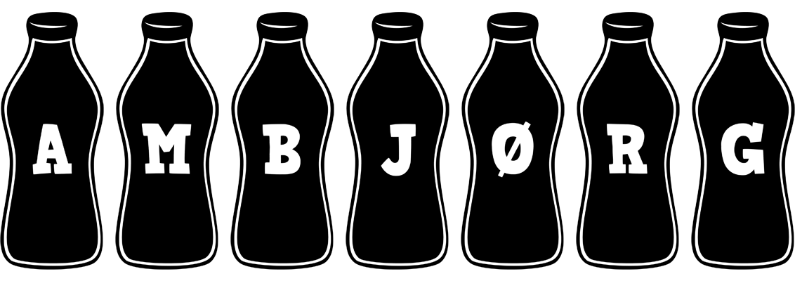 Ambjørg bottle logo