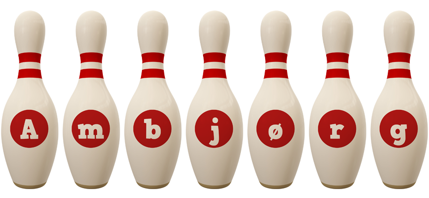 Ambjørg bowling-pin logo