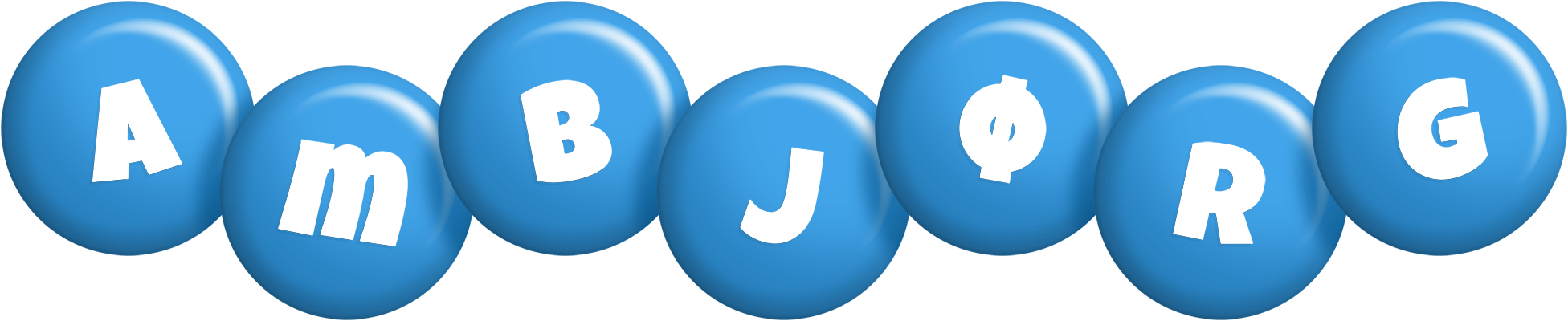 Ambjørg candy-blue logo