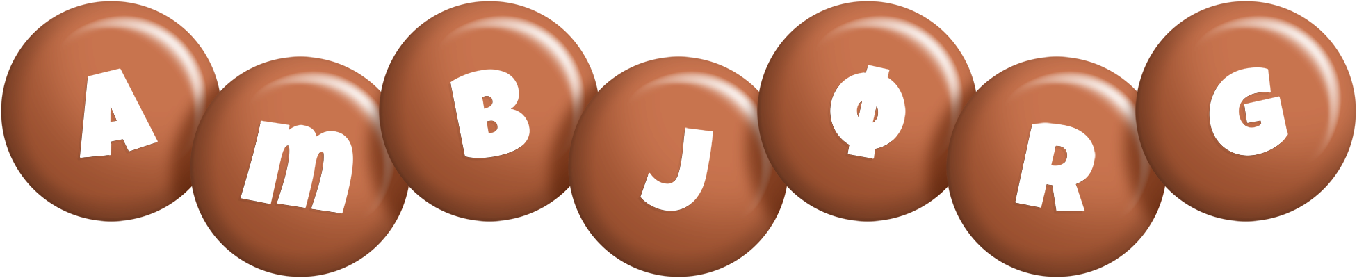 Ambjørg candy-brown logo