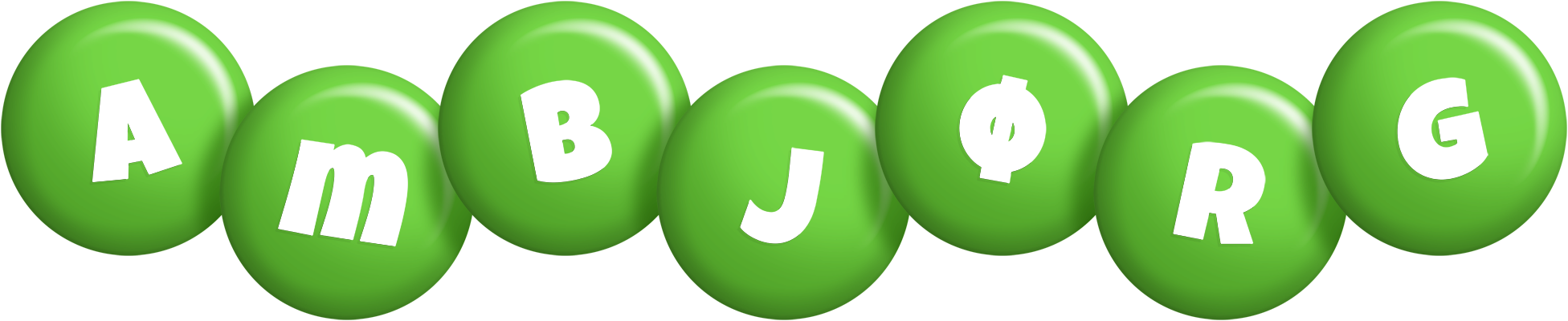 Ambjørg candy-green logo