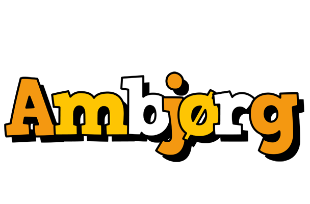 Ambjørg cartoon logo