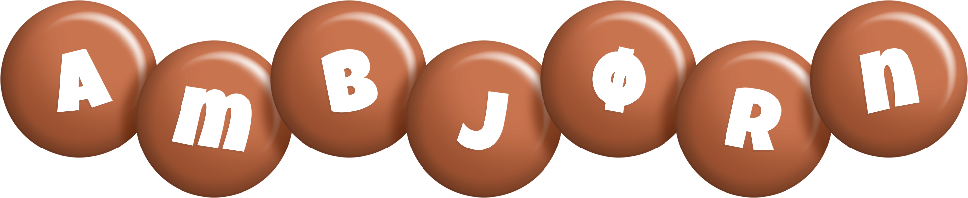 Ambjørn candy-brown logo