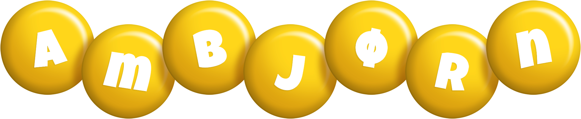 Ambjørn candy-yellow logo