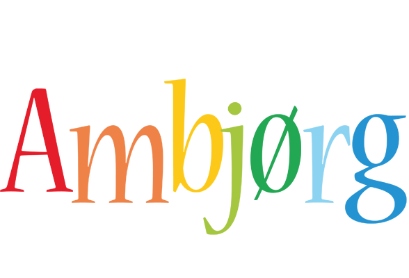 Ambjørg birthday logo