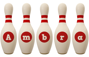 Ambra bowling-pin logo