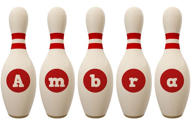 Ambra bowling-pin logo