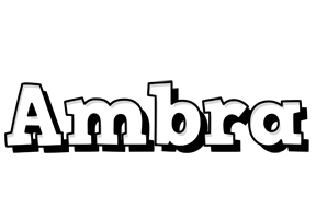 Ambra snowing logo