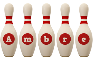 Ambre bowling-pin logo