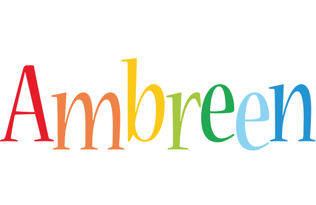 Ambreen birthday logo